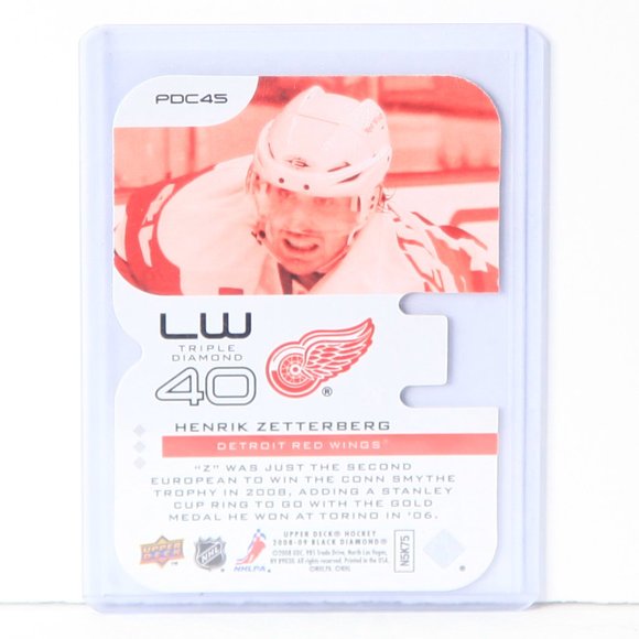 Henrik Zetterberg Black Diamond Premiere Cuts Hockey 2008/09 NHL Team: Red Wings - Picture 2 of 2
